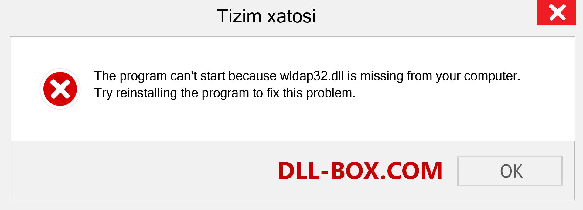 wldap32.dll fayli yo'qolganmi?. Windows 7, 8, 10 uchun yuklab olish - Windowsda wldap32 dll etishmayotgan xatoni tuzating, rasmlar, rasmlar